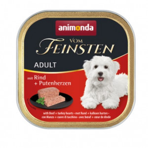 ANIMONDA Vom Feinsten Adult Beef and turkey heart - nassfutter für Hunde - 150g