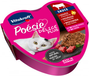 VITAKRAFT POESIE DELICE PLUS Rind – Nassfutter für Katzen – 85 g