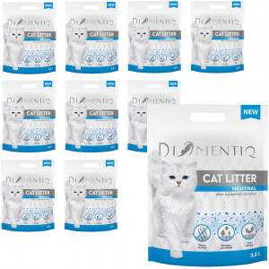 DIAMENTIQ Silikatstreu Neutral, nicht klumpend für Katzen – 10x3,8 l
