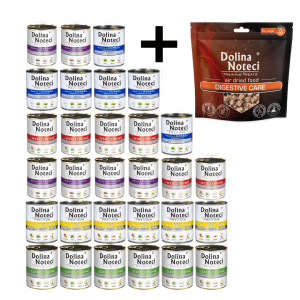 DOLINA NOTECI MIX DER GESCHMÄCKER – Nassfutter für Hunde – 30x800g + Hundesnack Training Treats Digestive 130g