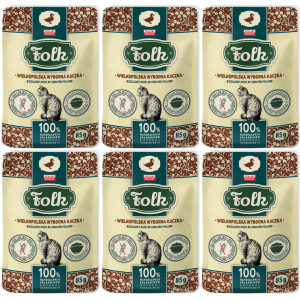 FOLK Veľkopoľská výborná kačica – mokré krmivo pre mačky – 6x85g