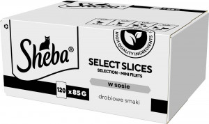 SHEBA Select Slices Poultry flavors - nassfutter für Katzen - 120 x 85g