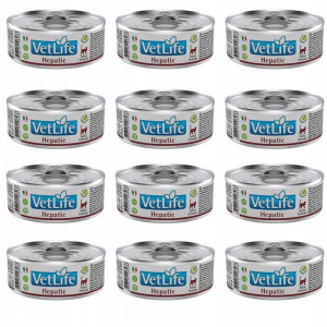 FARMINA Vet Life Natural Diet Cat Hepatic - Nassfutter für Katzen - 12x85 g