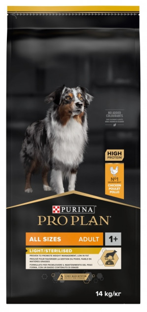PURINA Pro Plan Light Sterilised All Sizes Adult - trockenfutter für Hunde - 14kg