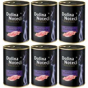 DOLINA NOTECI Premium Reich an Kaninchen – Nassfutter für Katzen – 6×400 g