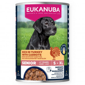 EUKANUBA Life Care Senior Rich in turkey with carrots - Nassfutter für Hunde - 400g