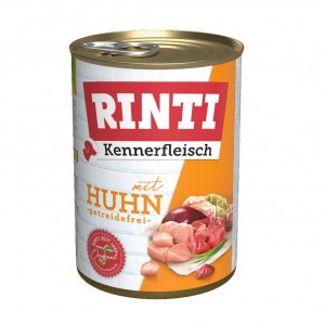 RINTI Kennerfleisch Chicken - Nassfutter für Hunde - 400g