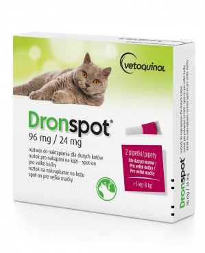 VETOQUINOL Dronspot - Entwurmungstropfen für Katzen 5-8 kg 