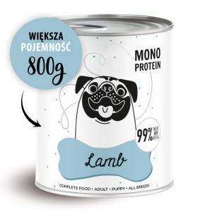 PAKA ZWIERZAKA Pepe Lamb - Nassfutter für Hunde - 800g