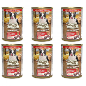 STUZZY Monoprotein Rind – Nassfutter für Hunde – 6x400g