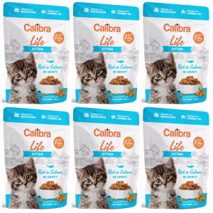 CALIBRA Cat Life pouch Kitten Salmon in gravy - Nassfutter für Katzen - 6x85g