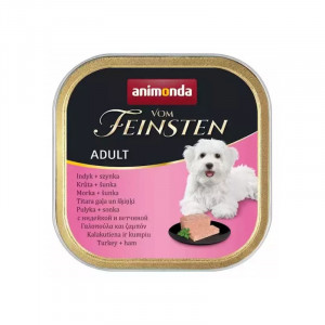ANIMONDA Vom Feinsten Adult Turkey with ham - nassfutter für Hunde - 150g