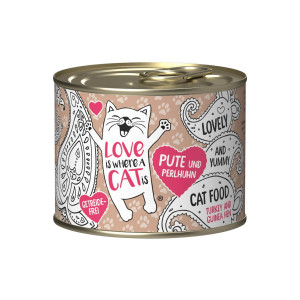 LOVE IS WHERE A CAT IS® Turkey with guinea fowl - nassfutter für Katzen - 200g