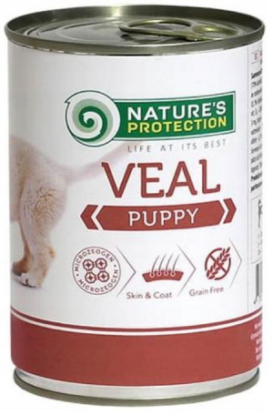NATURE'S PROTECTION Puppy Kalbfleisch - Nassfutter für Welpen - 400 g