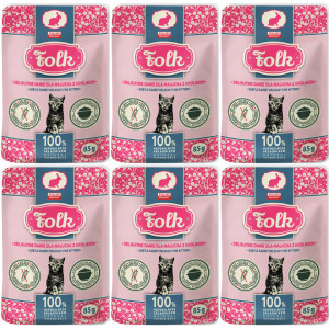 FOLK Kitten Zartes Gericht für Kitten mit Kaninchen – Nassfutter für Katzen – 6x85g