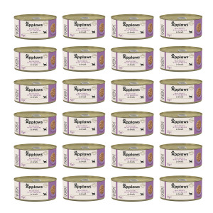 APPLAWS Mackerel with sardine in broth - nassfutter für Katzen - 24x70g