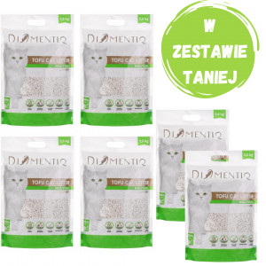DIAMENTIQ Tofu Neutral Ultra clumping - pflanzliche streu - 6x2,5kg
