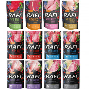 DOLINA NOTECI Rafi MIX Geschmacksrichtungen - Nassfutter für Hunde - 12x500 g