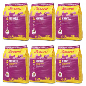 JOSERA Miniwell Adult - Trockenfutter für Hunde - 6x900 g