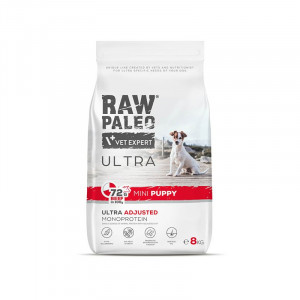 RAW PALEO Ultra Mini Puppy Beef - Trockenfutter für Welpen kleiner Rassen - 8 kg