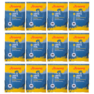 JOSERA Adult Light & Vital - Trockenfutter für Hunde - 12x900g