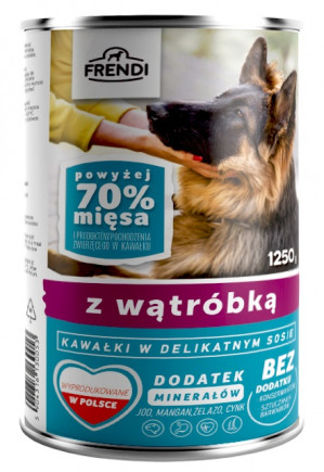 FRENDI with Liver chunks in delicate sauce - nassfutter für Hunde - 1250g