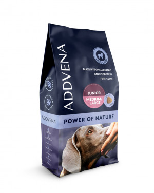 ADDVENA Power of Nature Junior Medium/Large Lamb - trockenfutter für Hunde - 10kg