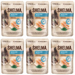 SHELMA with cod in sauce - nassfutter für Katzen - 6x85g