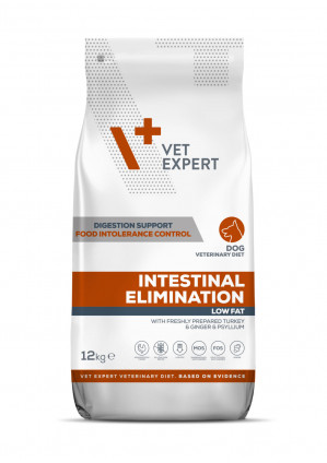 VET EXPERT Veterinary Diet Intestinal Elimination Dog – Trockenfutter für Hunde – 12 kg