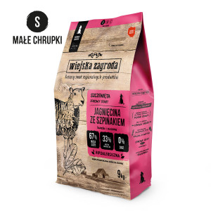 COUNTRY FARM Lamm mit Spinat S – Trockenfutter für Welpen – 9 kg