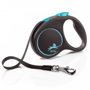 Flexi Automatische Leine Black Design S 5 m, Blau
