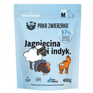 PAKA ZWIERZAKA Lamb and turkey - trockenfutter für Katzen - 400g