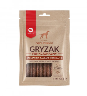 MACED Beef snack with algea and oregano - hundekauartikel - 100g