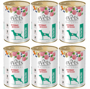 4VETS Natural Hepatic Dog - Nassfutter für Hunde - 6x400gg
