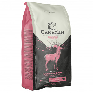 CANAGAN Country Game Ente, Rehfleisch und Kaninchen – kleine Rassen – Trockenfutter für Hunde – 6kg