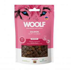 WOOLF Soft Cubes Salmon - leckerli für hunde - 100g