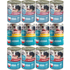 FRENDI Stücke in feiner Soße MIX Geschmacksrichtungen - Nassfutter für Hunde - 12x400g