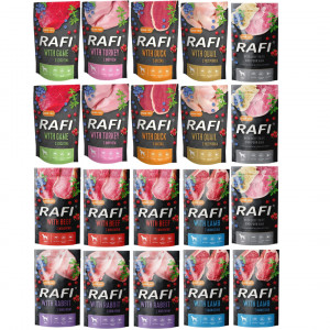 DOLINA NOTECI Rafi MIX Geschmacksrichtungen - Nassfutter für Hunde - 20x500 g