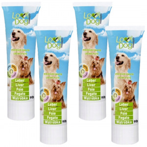 LOVIDOG Paste mit Leber – Leckerli für Hunde – 4x90g