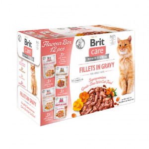 BRIT Care Cat Adult Fillets in Gravy - Nassfutter für Katzen - 12x 85g 