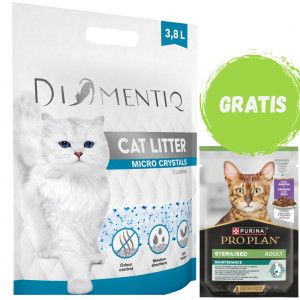 DIAMENTIQ Einstreu Micro Crystals klumpend 3,8 l + GRATIS