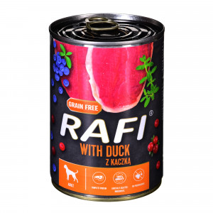 Dolina Noteci RAFI Ente, Blaubeere, Cranberry - Nasses Hundefutter 400 g 