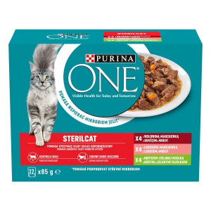 PURINA One Sterilcat mix flavours - Nassfutter für Katzen - 12 x 85g