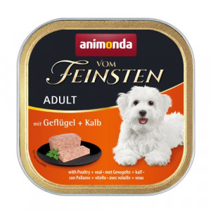 ANIMONDA Vom Feinsten Adult Poultry and veal - nassfutter für Hunde - 150g