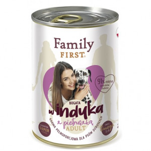 FAMILY FIRST Adult Turkey with parsley - Nassfutter für Hunde - 400 g