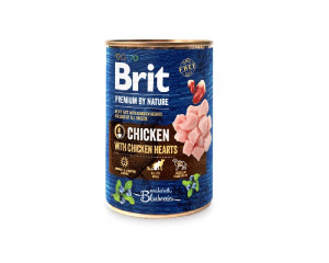 BRIT Premium By Nature Huhn und Herzchen - Nassfutter für Hunde - 400 g