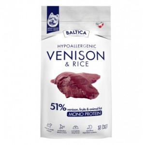 BALTICA Nutraceutic Hypoallergenic Small breeds Venison with rice - trockenfutter für Hunde - 3kg