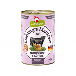 GRANATAPET Liebling's Mahlzeit Angus beef & pumpkin - Nassfutter für Hunde - 800g