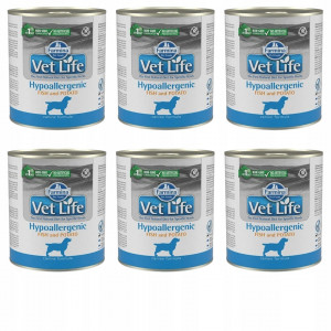 FARMINA Vet Life Canine Hypoallergenic Fish&Potato – Nassfutter für ausgewachsene Hunde 6 x 300 g