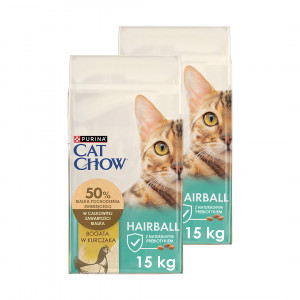 PURINA CAT CHOW SPECIAL CARE Hairball Control - Trockenfutter für Katzen - 2x15kg